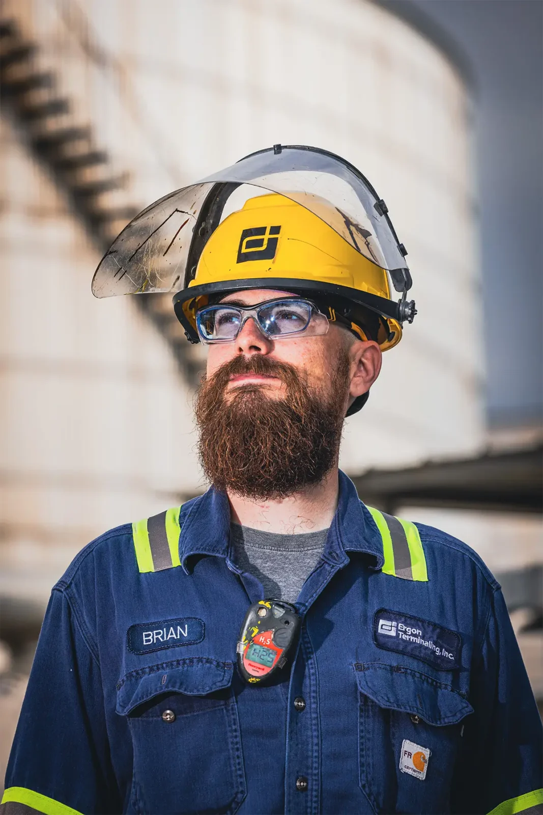 Portrait of man with a determined look